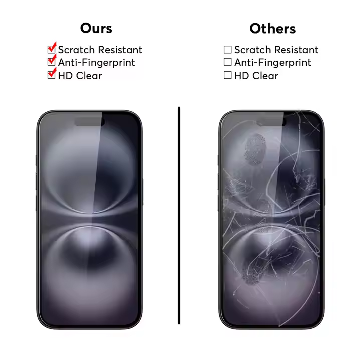 2er Set iPhone 16 9D Displayschutzfolie